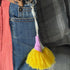 Unique Bag Handbag Made From Upcycled Jeans And Fabric With Detachable Handle And Gonk Decoration