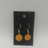 Yellow Enamel Circle Earrings