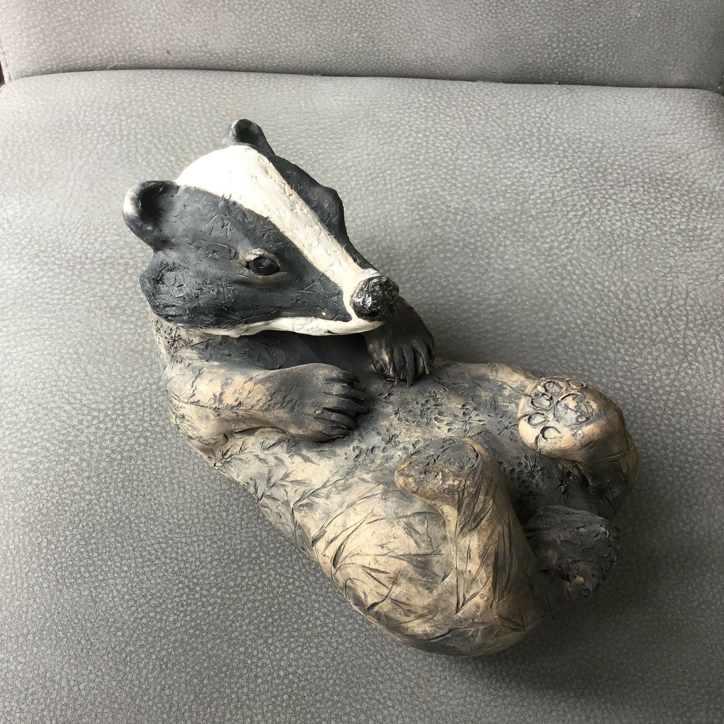 Medium Badger Sculpture