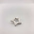 Christmas Star - Handmade Chunky Silver Star Pendant on Cotton Cord