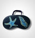 Navy Sea Shells Linen Lavender Infused Eye Mask