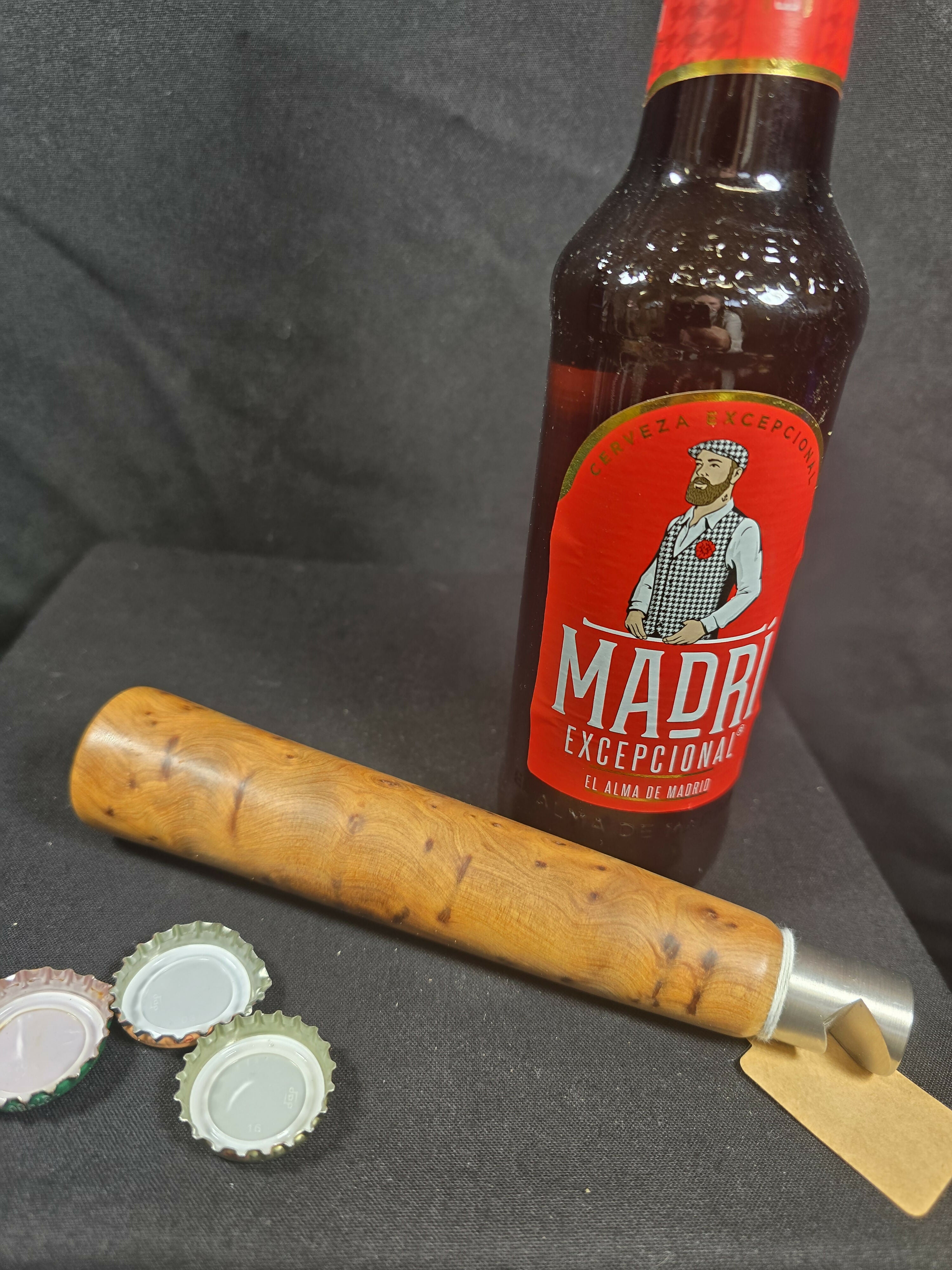 Hand Turned Thuya Burr Bottle Opener