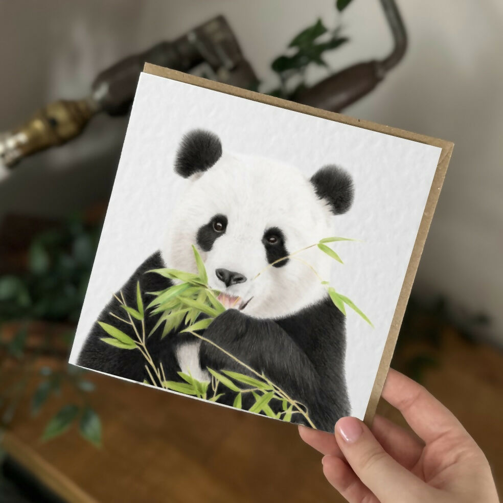 Panda Greeting Card – Blank Inside
