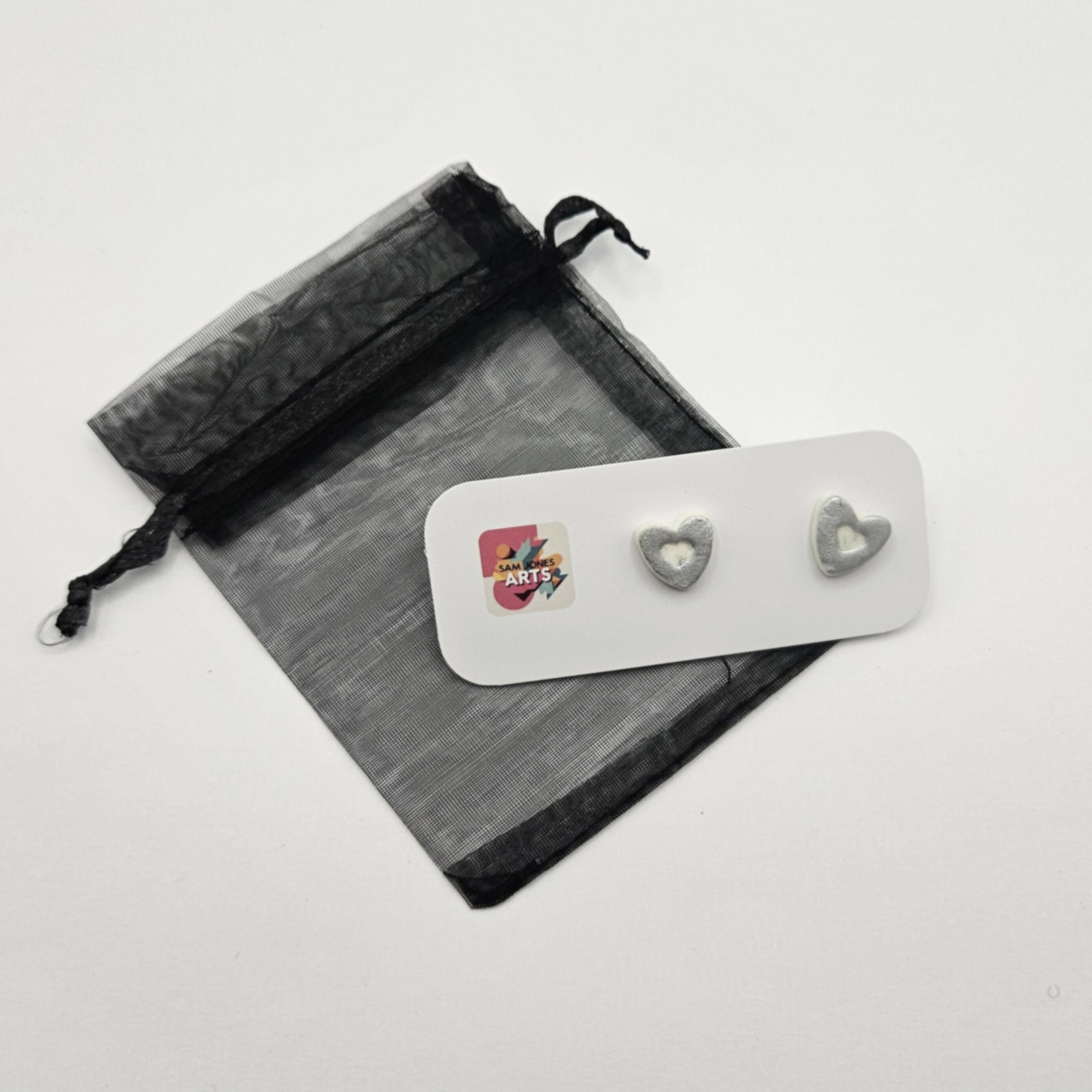 SWEETHEART PORCELAIN STUD EARRINGS