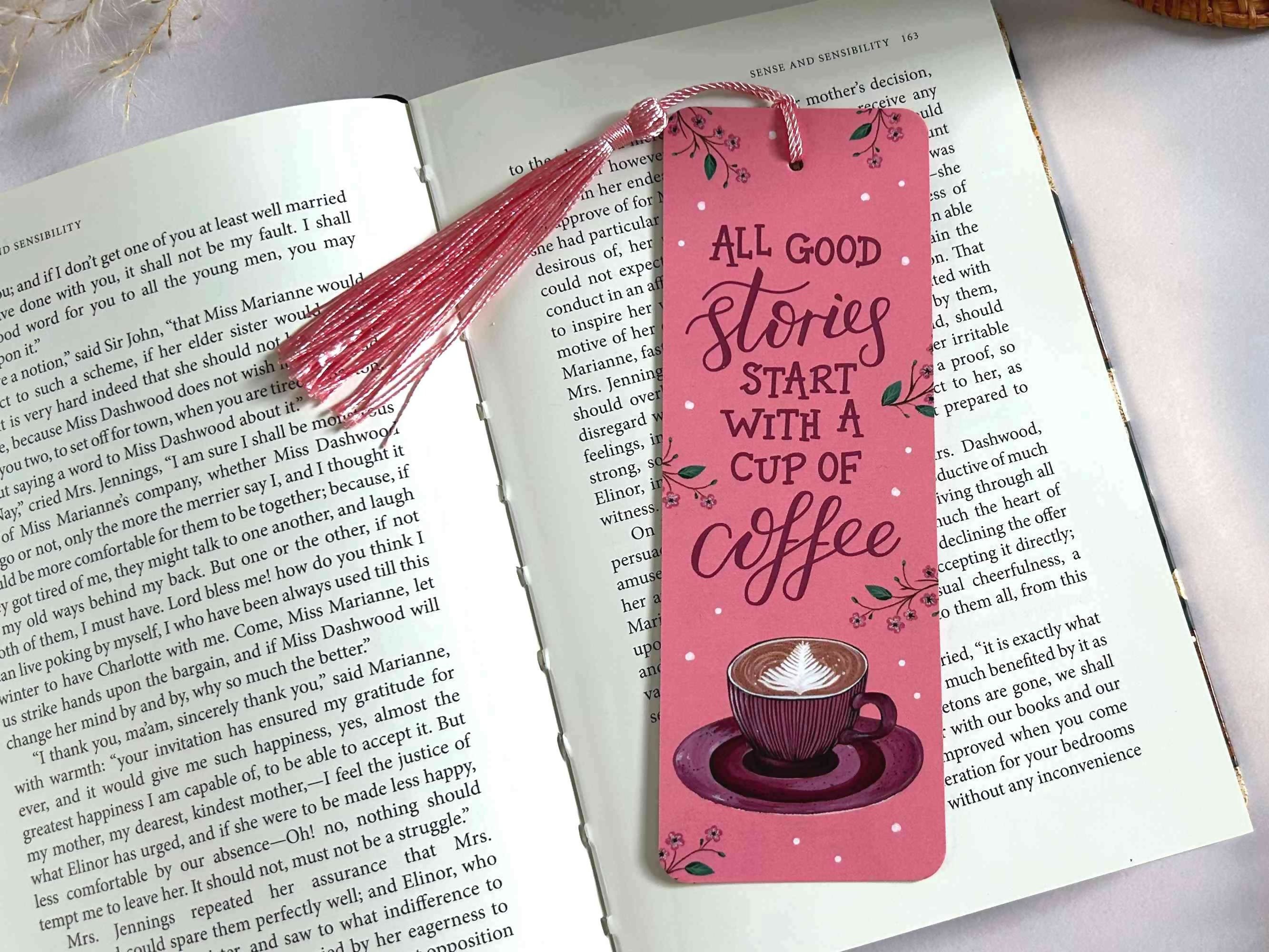 Coffee Lover Bookmark Pink