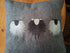 Embroidered Three Sheep Scatter Cushion In Grey