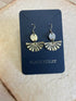 Hammered Brass Ancient Sun Earrings