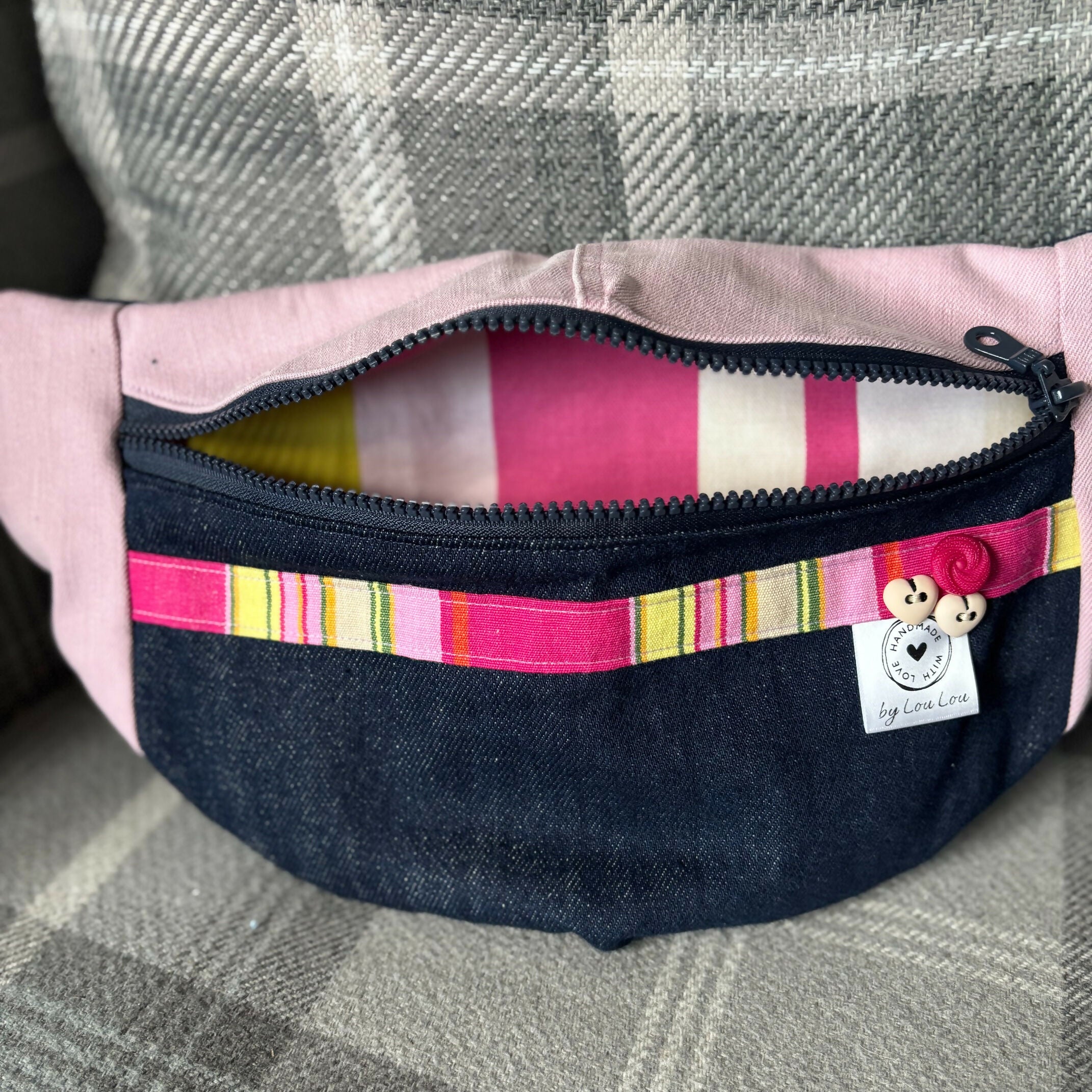 Unique Bum Bag Belt Bag Made From Upcycled Jeans With Adjustable Strap