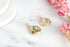 Real Christmas Tree Dangle Earrings Gold Plated