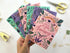 Pink Floral Positivity A6 Greeting Card