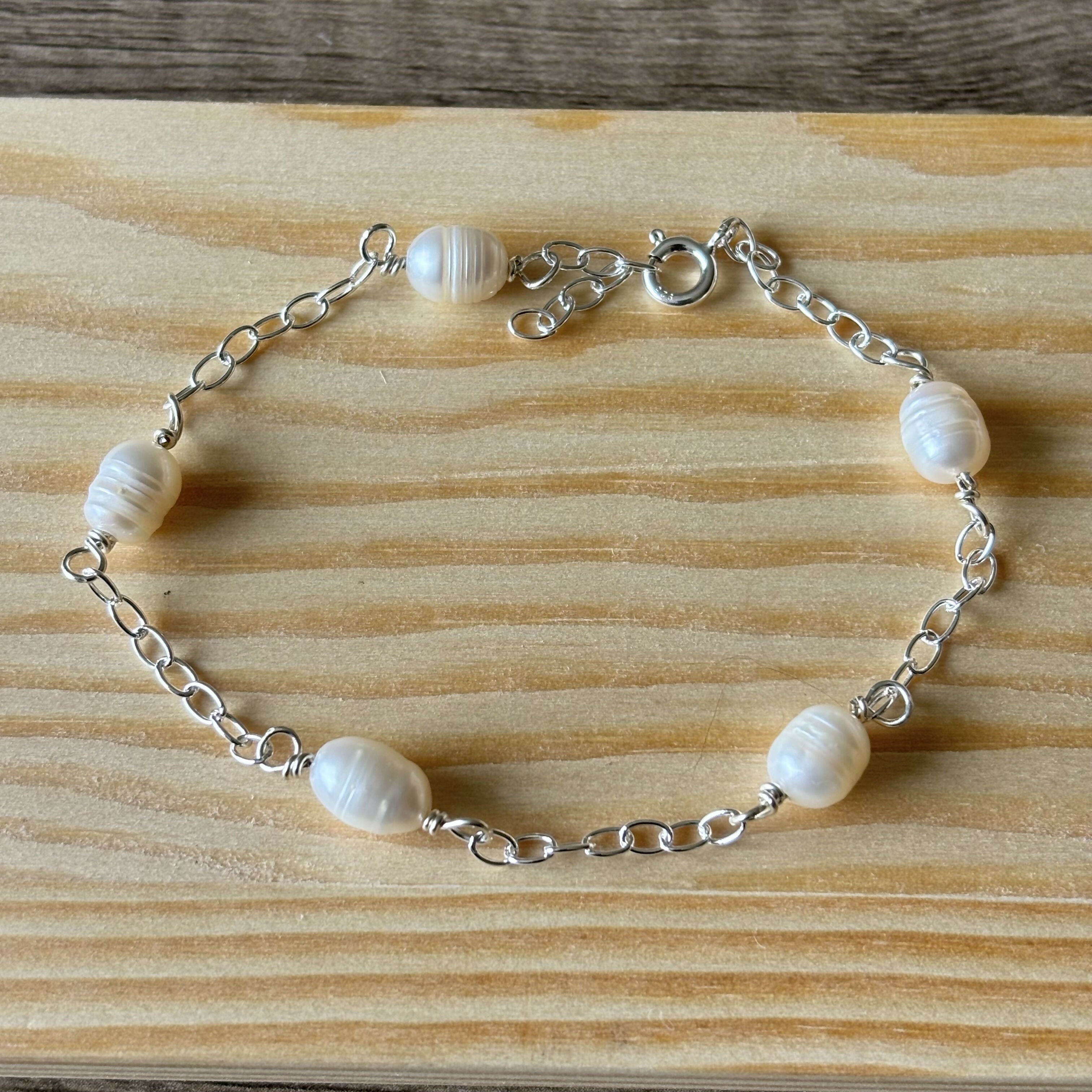 Sterling Silver Freshwater Pearls Bracelet