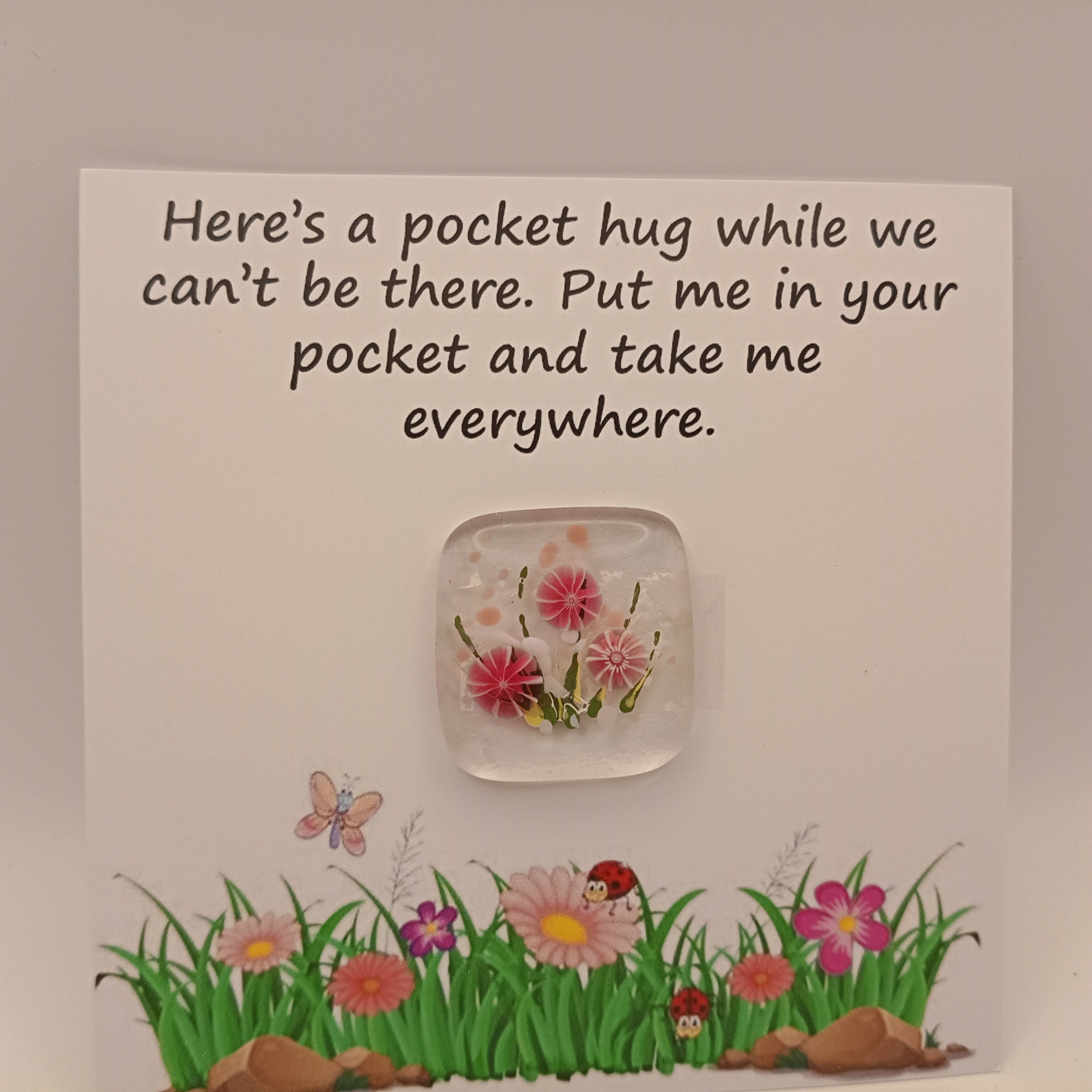 Fused Glass Pocket Hug Card