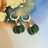 Handmade Pumpkin Autumn Resin Charms On Huggie Hoops