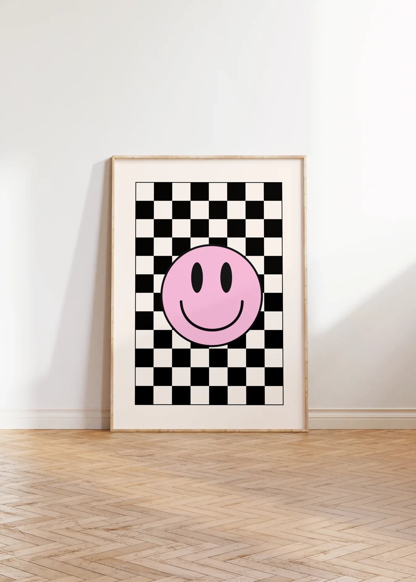 CHECK SMILEY FACE WALL ART PRINT