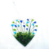 Fused Glass Hanging Heart (Blue)
