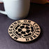 Marching on Together Leeds Football Laser Cut Wooden Coaster