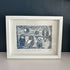 Five Owls Framed Lino Cut Print
