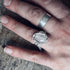 Rose quartz Wire Wrapped Adjustable Ring