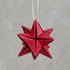 red origami paper 3D star bauble