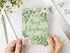 Green Floral Merry Christmas Card A6