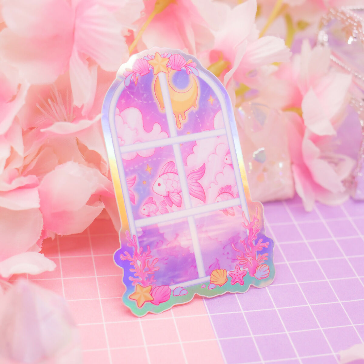 Holographic Sticker - Cosmic Swim