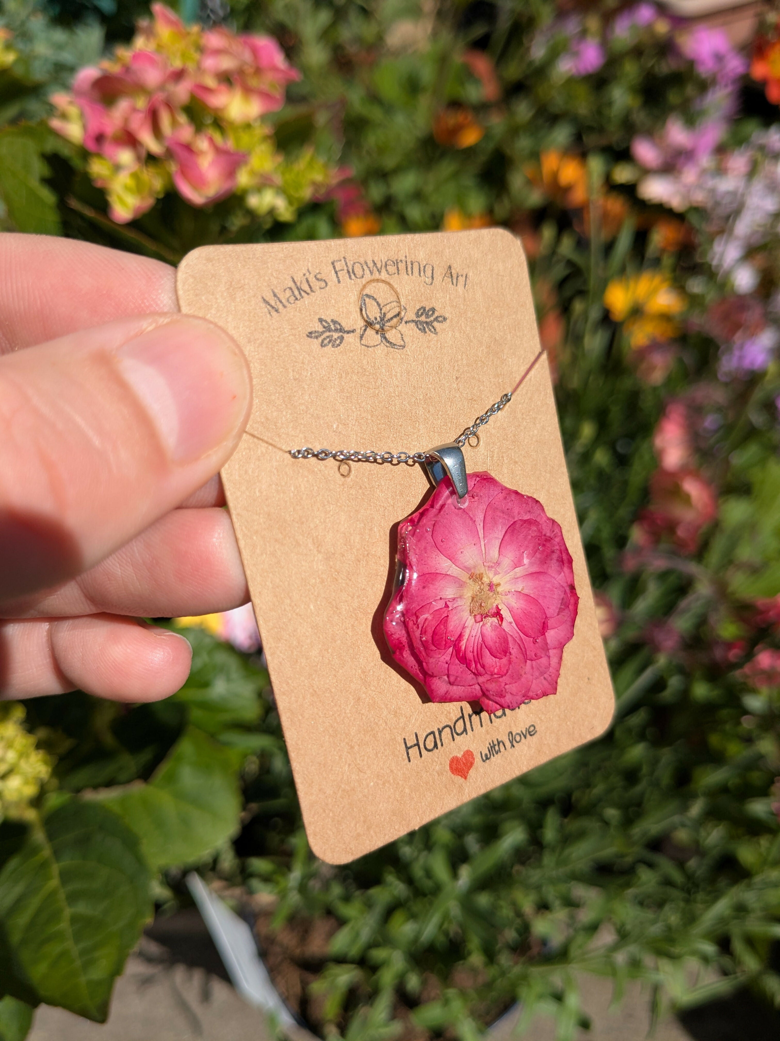 REAL ROSE NECKLACE