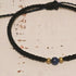 Lapis Lazui Birthstone Bracelet; Single Crystal Macrame Adjustible September Gift Bracelet