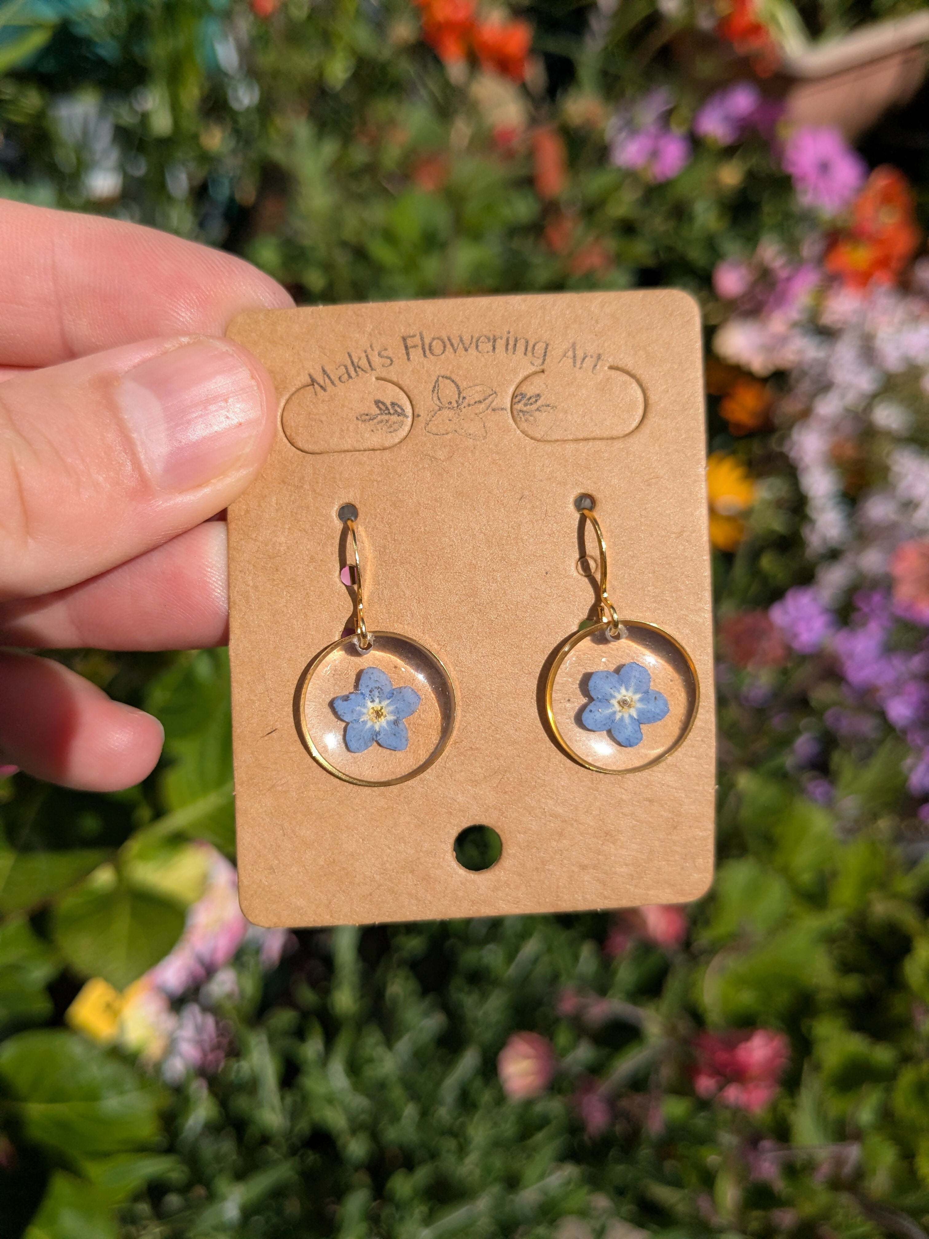 FORGET ME NOT GOLD EARRINGS
