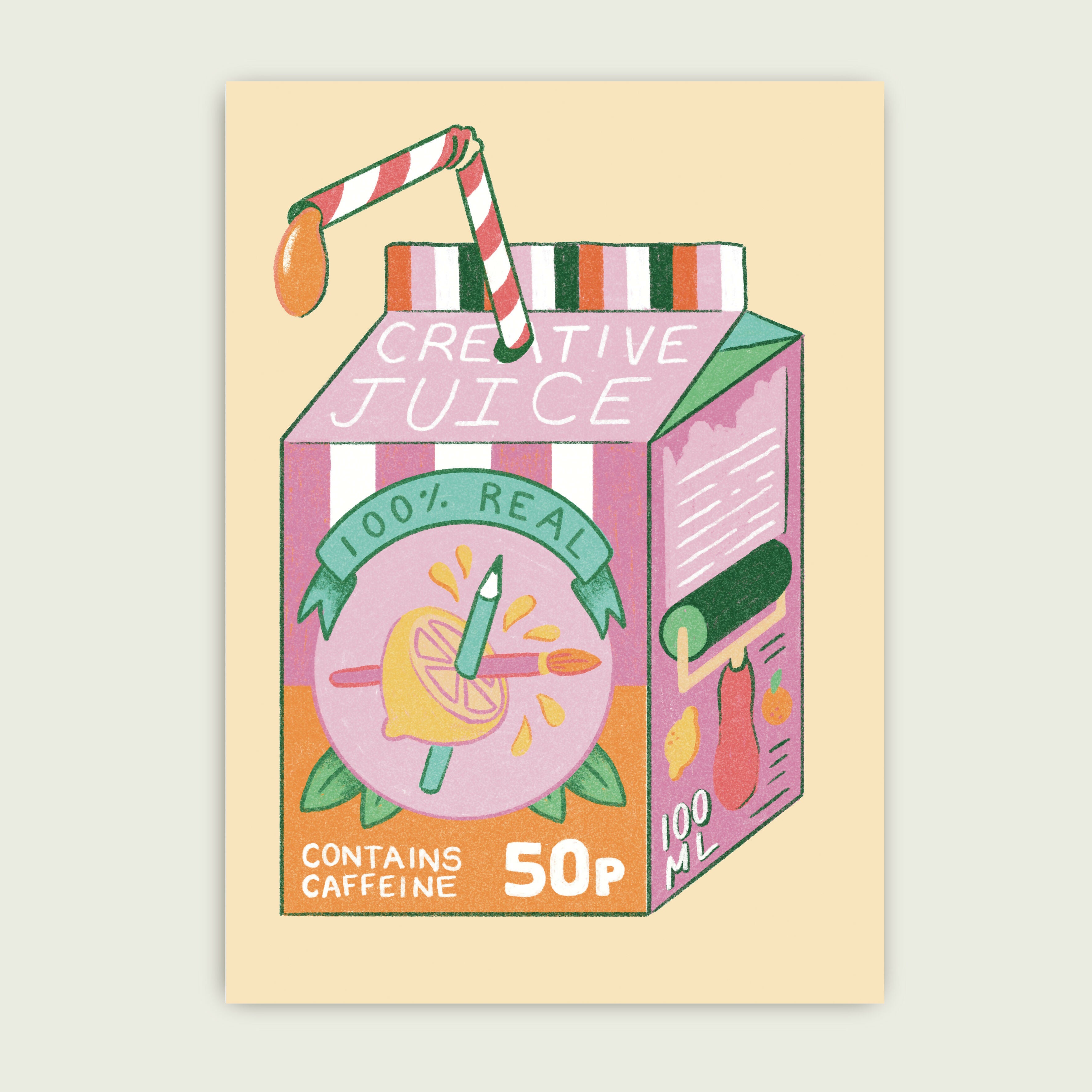 A4 Illustrated Print, Creative Juice Juicebox