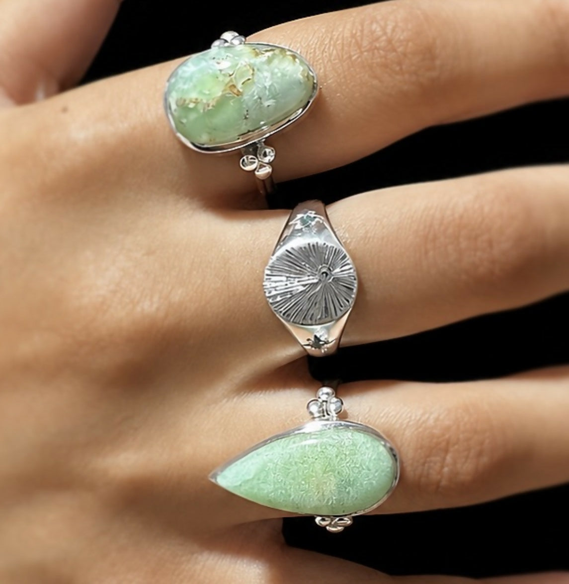 Verdant Chrysoprase Ring