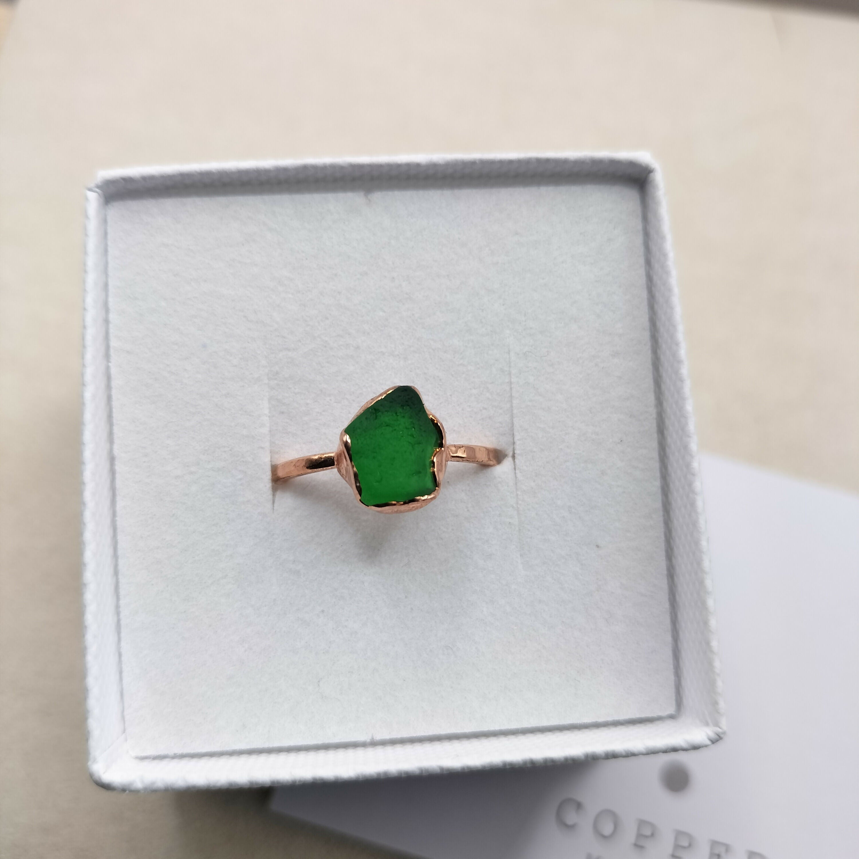 Seaglass Ring - size M 1/2