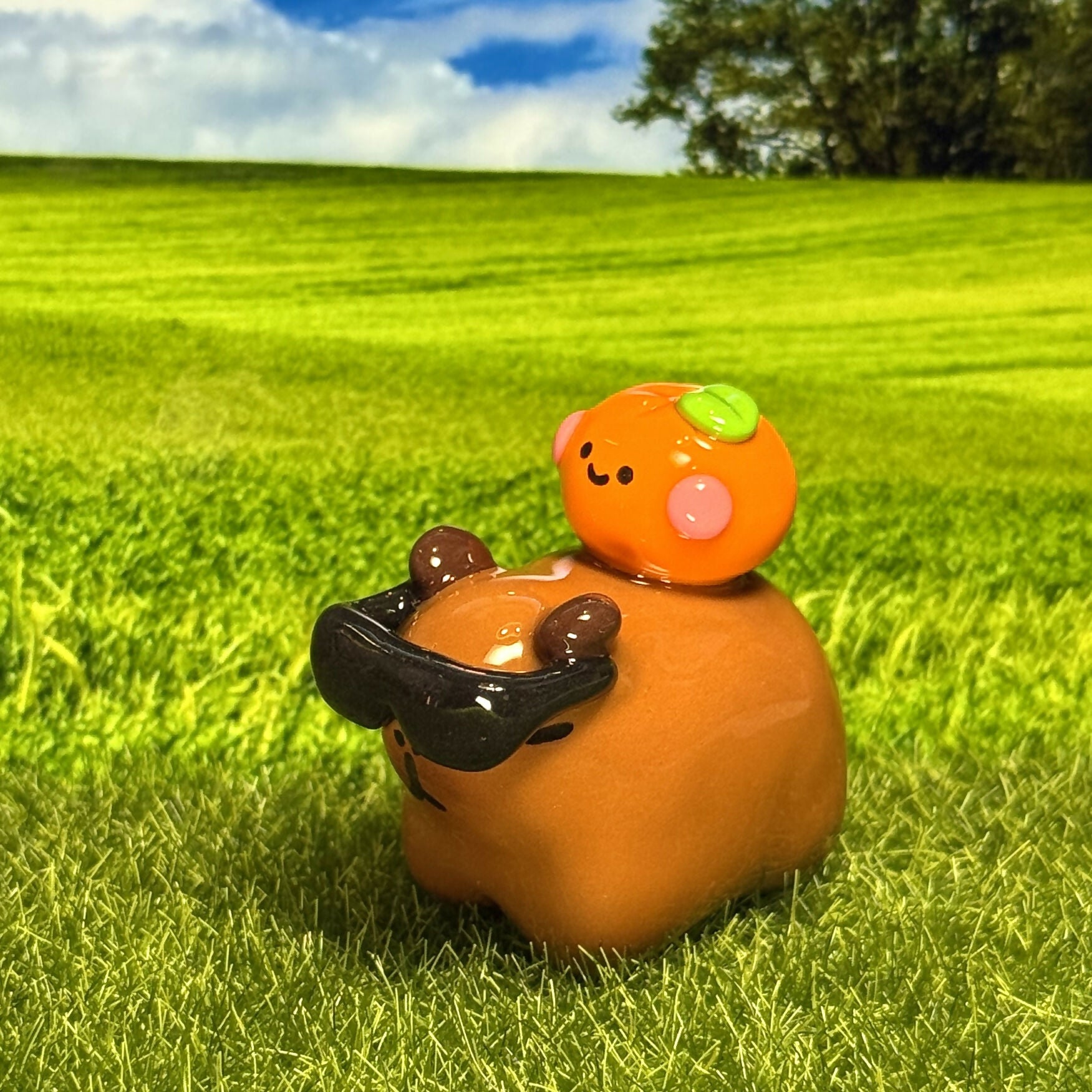 Cool Capybara & Orange Figure