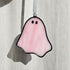 Streaky Pink Ghost Stained Glass Decoration