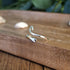 Handmade Adjustable Silver Swirl Ring Size N