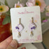 Purple or Blue Flower - Polymer Clay Earrings