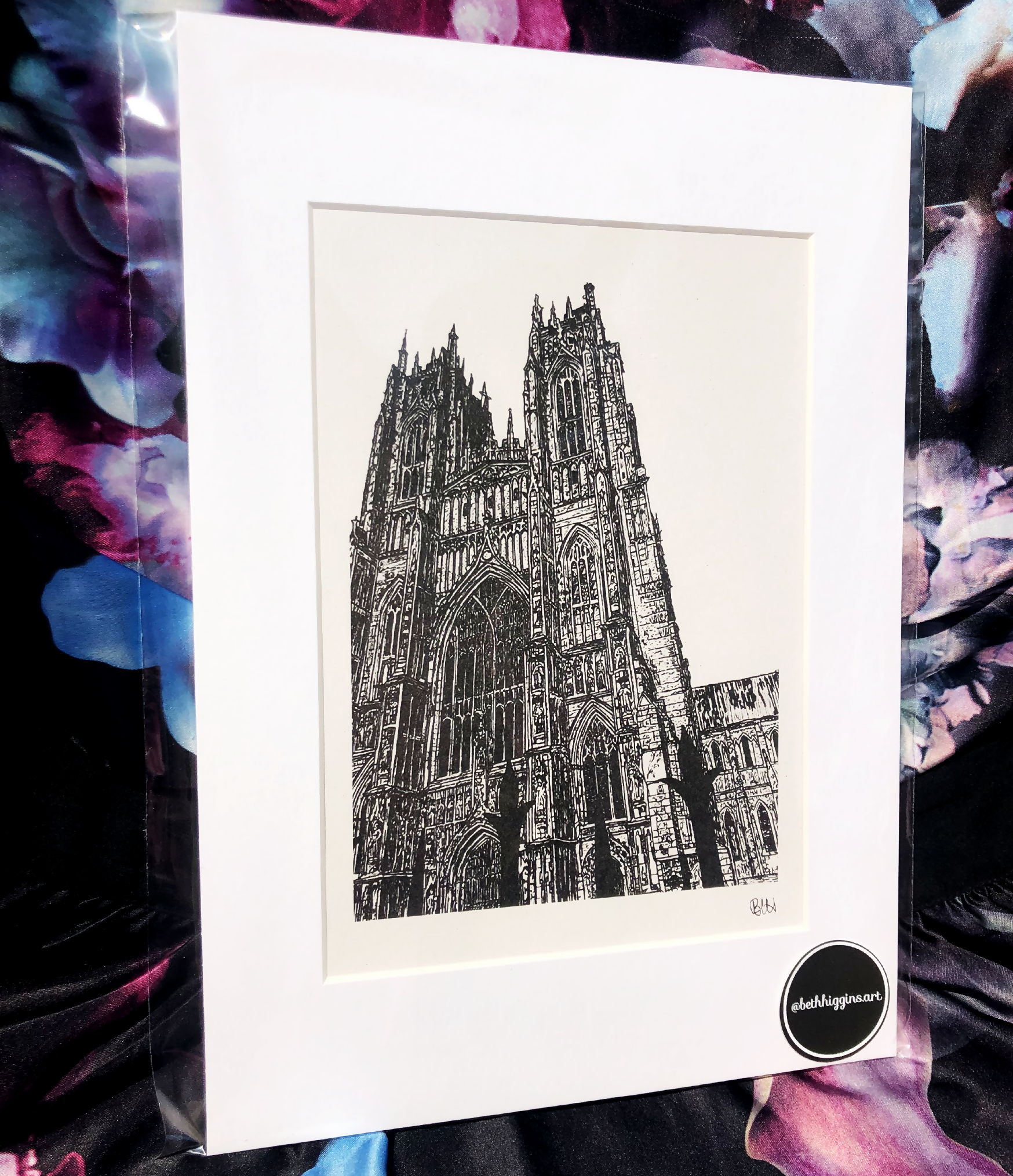 Beverley Minster Print in A4 Mount