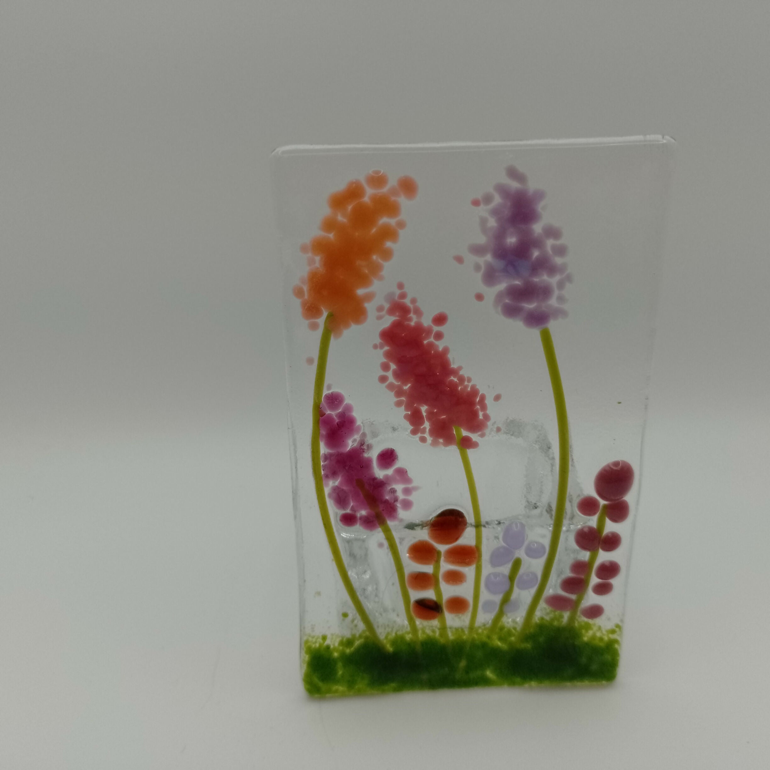 Fused Glass Flower Tealight