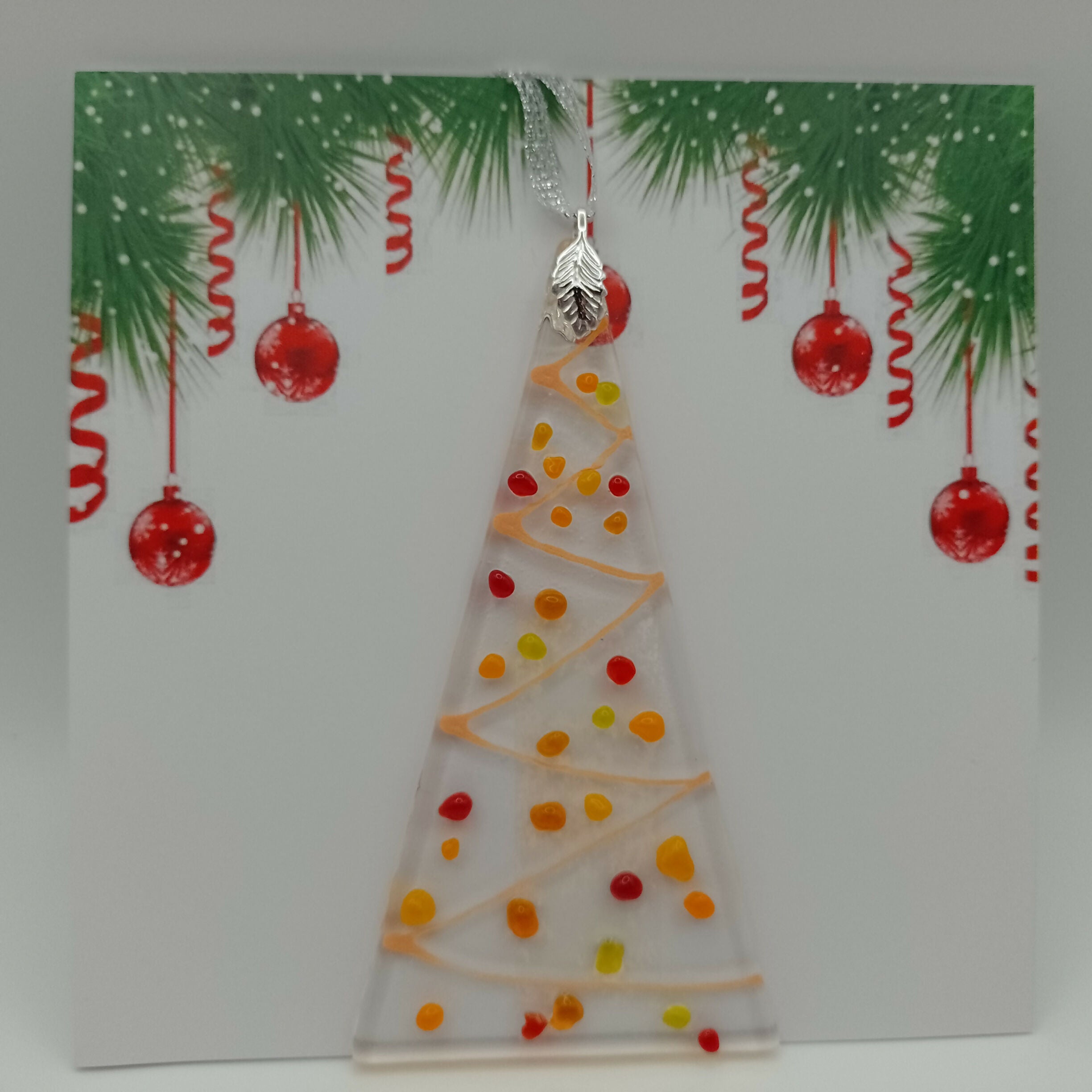 Fused Glass Christmas Card