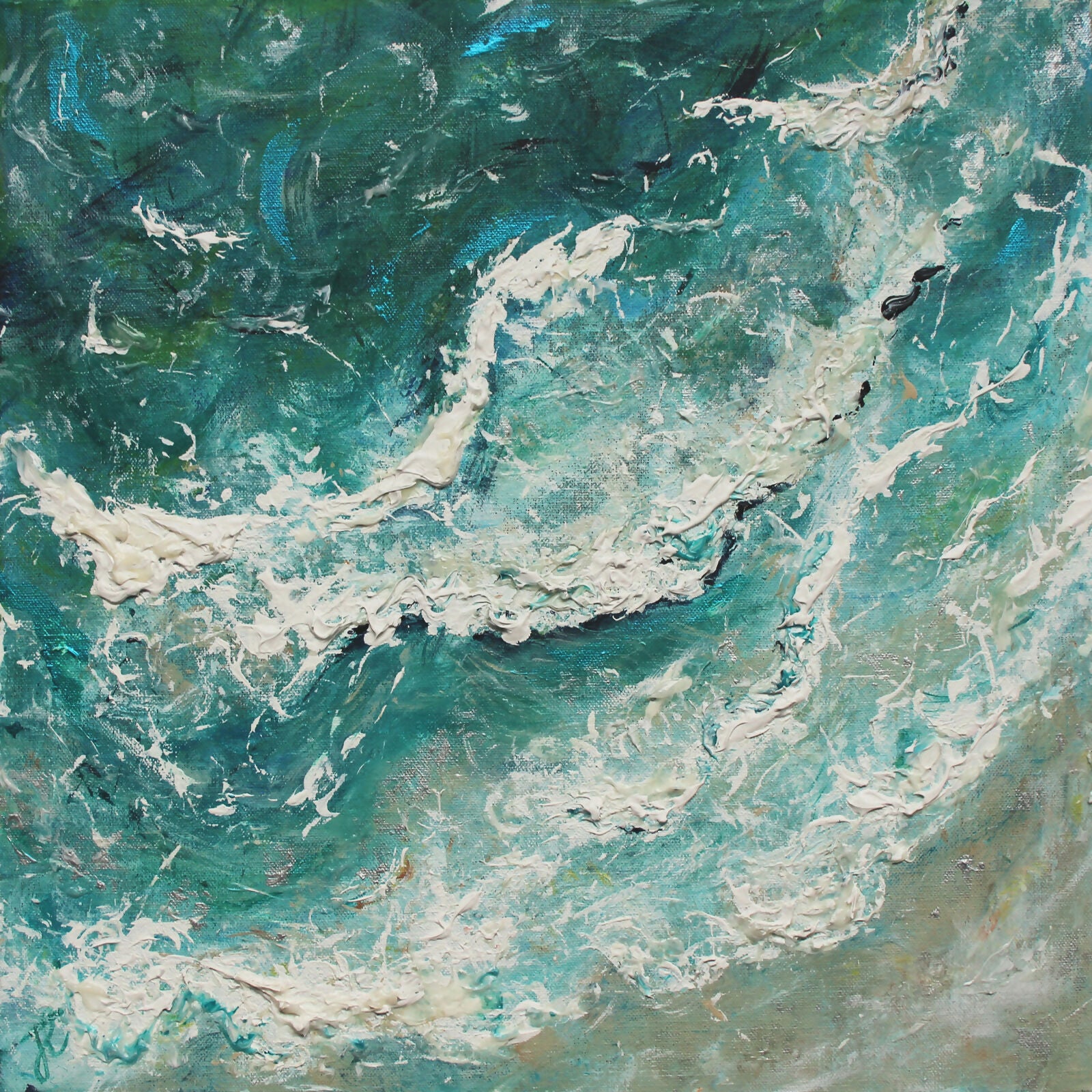 Sinking Toes Seascape Painting