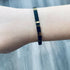 Japanese Tila Glass Bead Bracelet - Matte Black & Gold