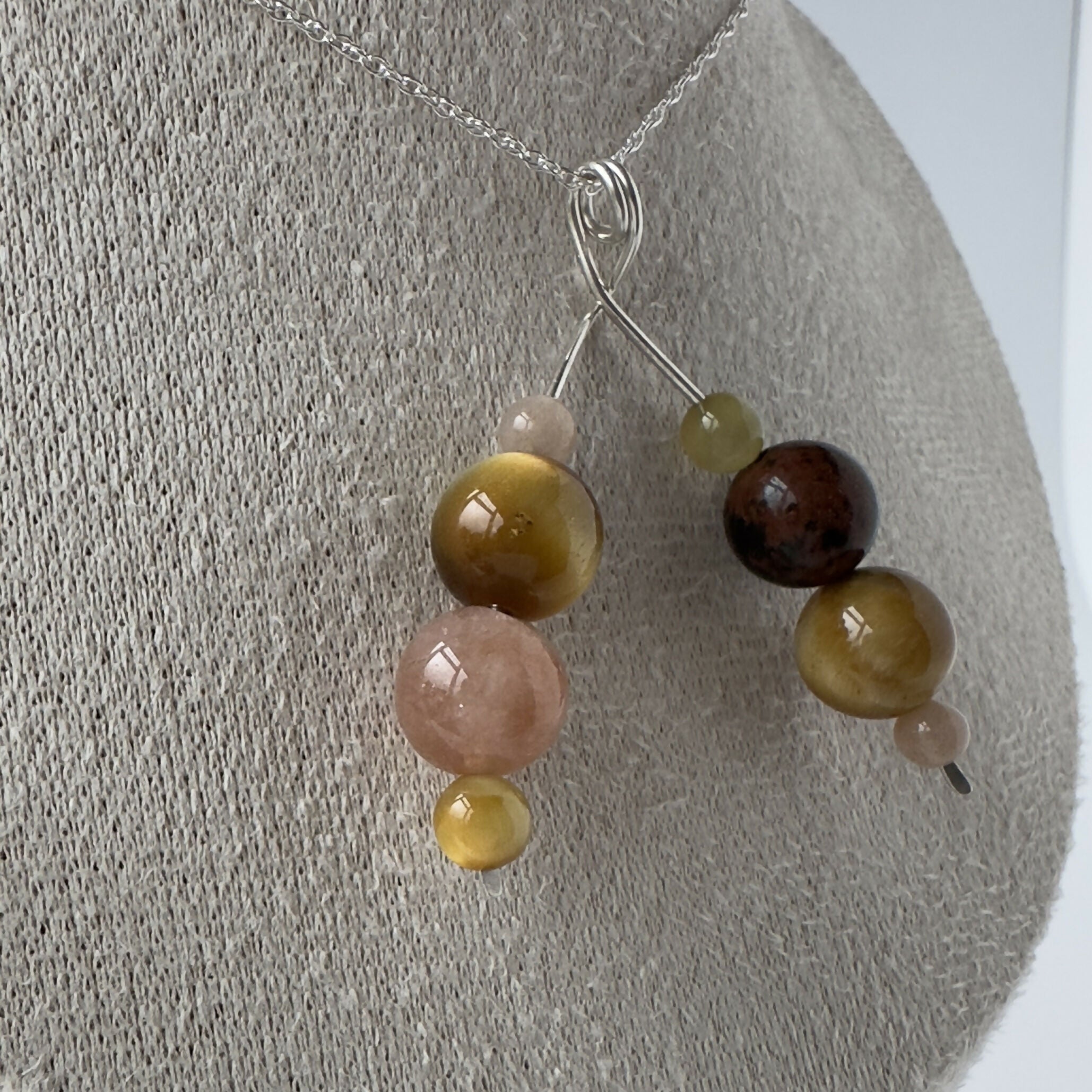 PULSE PENDANT | STERLING SILVER & STONE PENDANT FOR CREATIVE FLOW