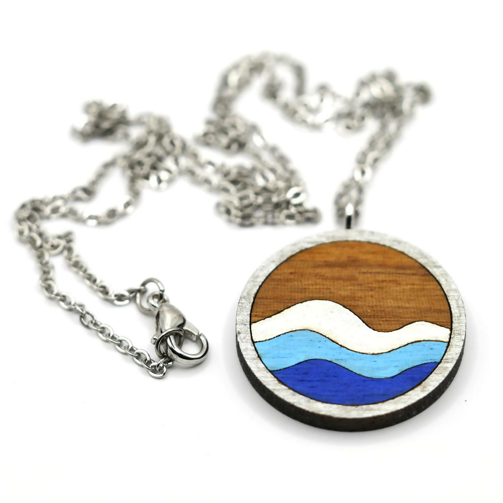 Waves Necklace and Stud Earrings Set