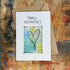 Abstract Sparkle Heart Anniversary Card in Blue