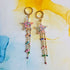 Handmade Glitter Shooting Stars Resin Huggie Hoops Earrings