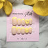 Reusable Butter Yellow Flowery French Tip Handmade Press On Nails