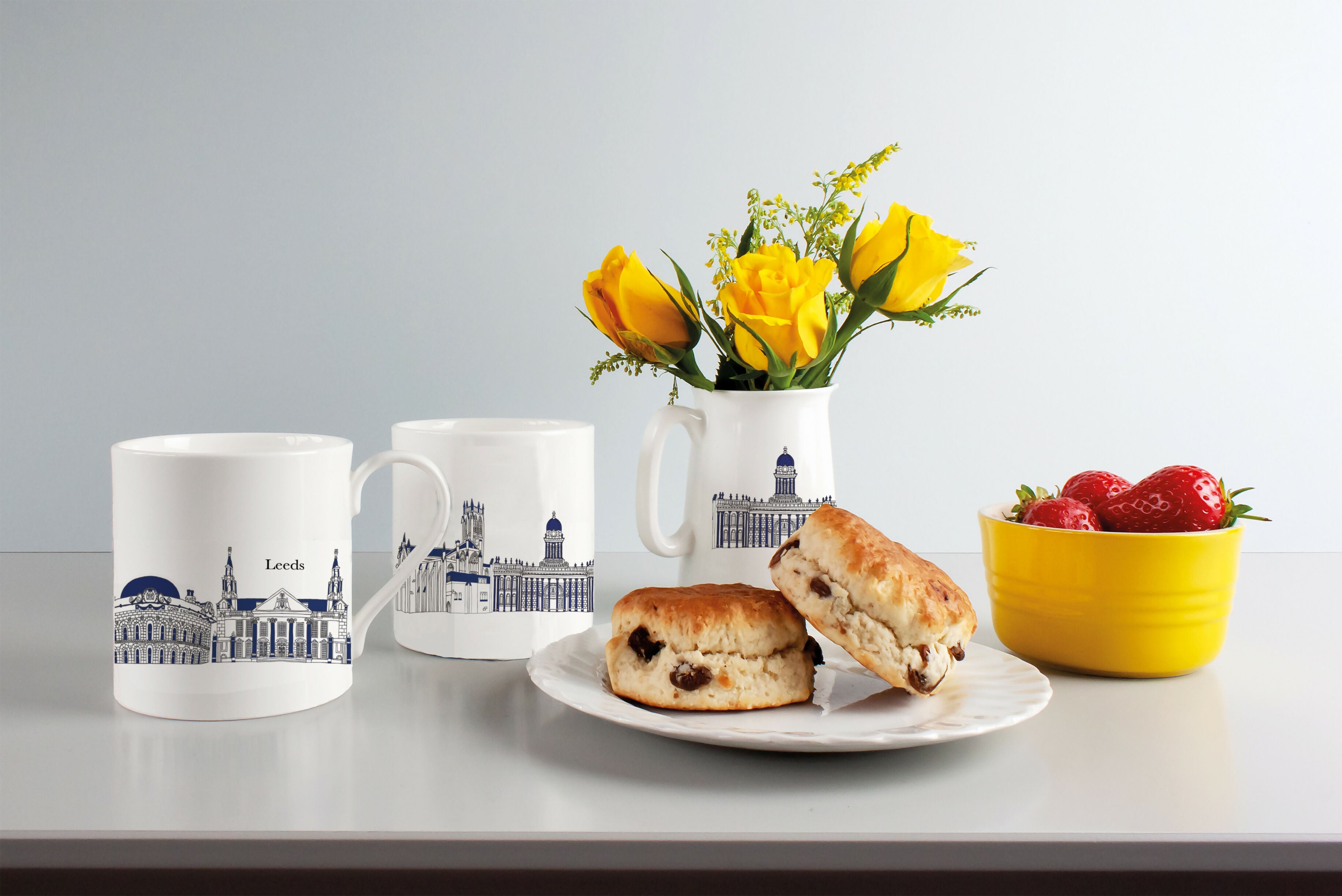 Leeds Skyline English Bone China Mug