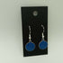 Dark Blue Circle Enamel Earrings