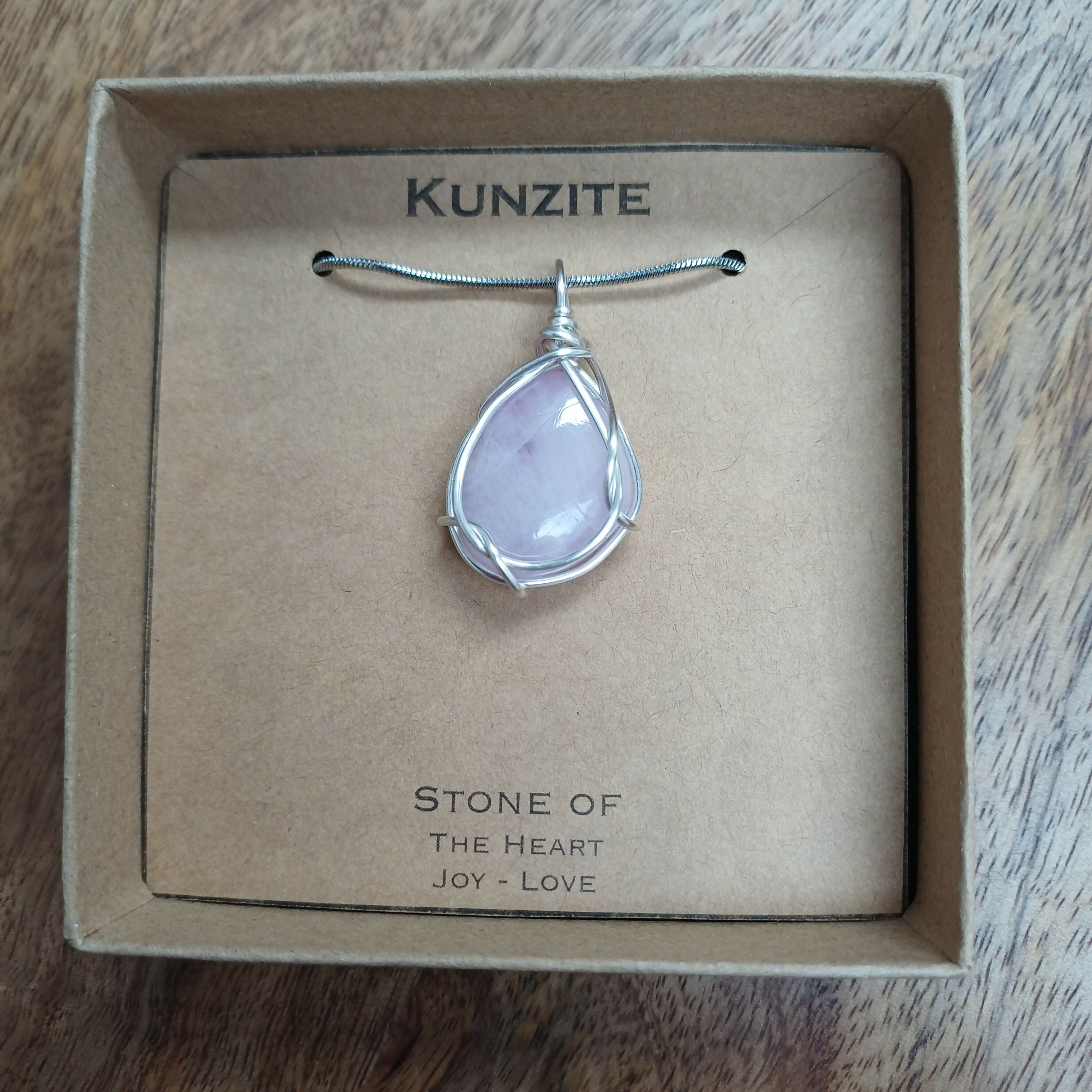 Kunzite Wire Wrapped Pendant