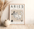 Aries Star Sign Cat Print