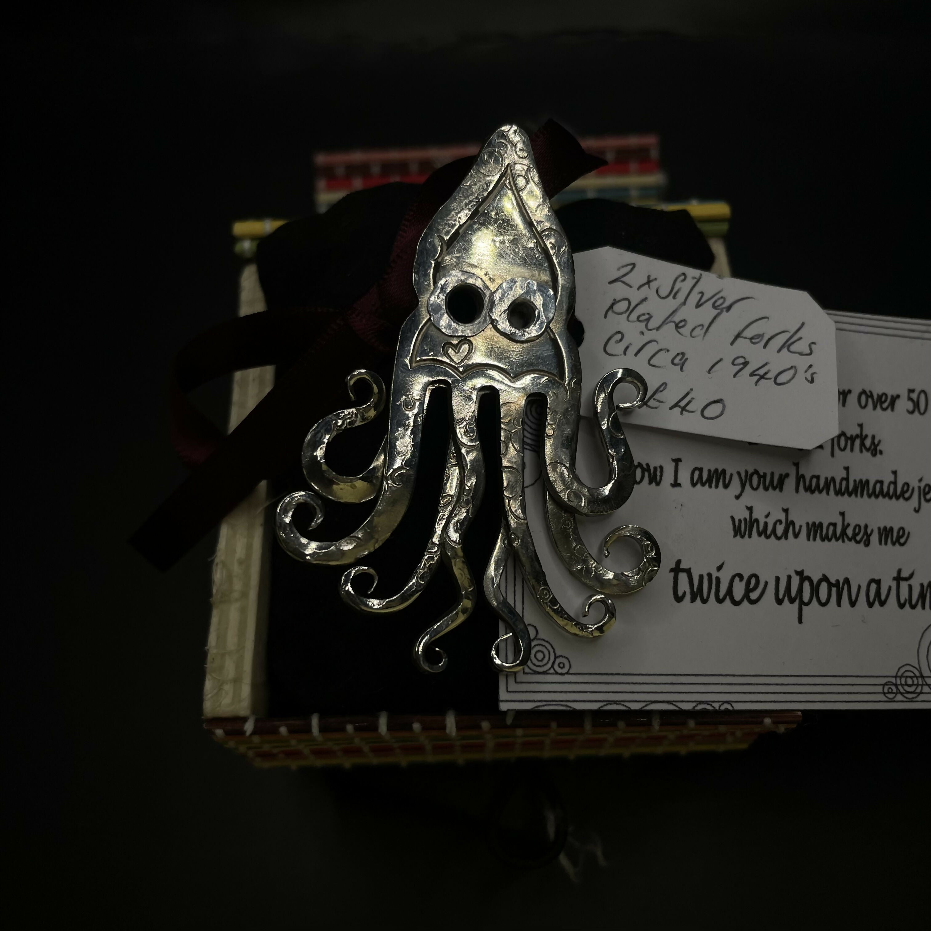 Silver Plated Cutlery Brooches